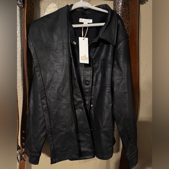 Gianni Bini Women's Black Leather Jacket